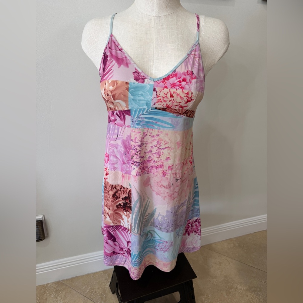 Floral Patchwork Slip Dress